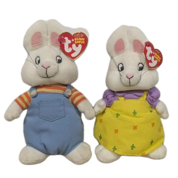 Ty Other - Ty Max And Ruby Beanie Babies Lot Of 2 With Tags